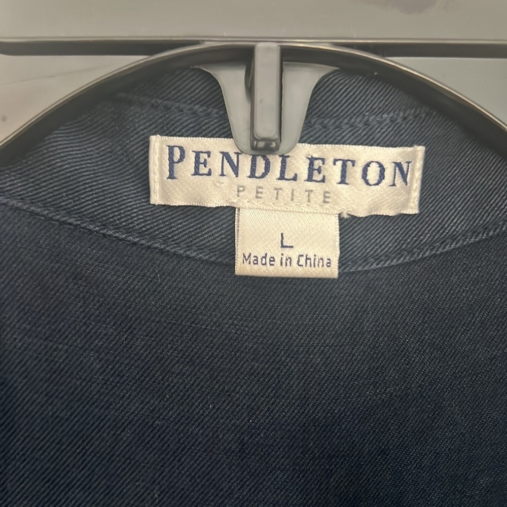 Pendleton Navy Jacket Size Petite Large - image 2